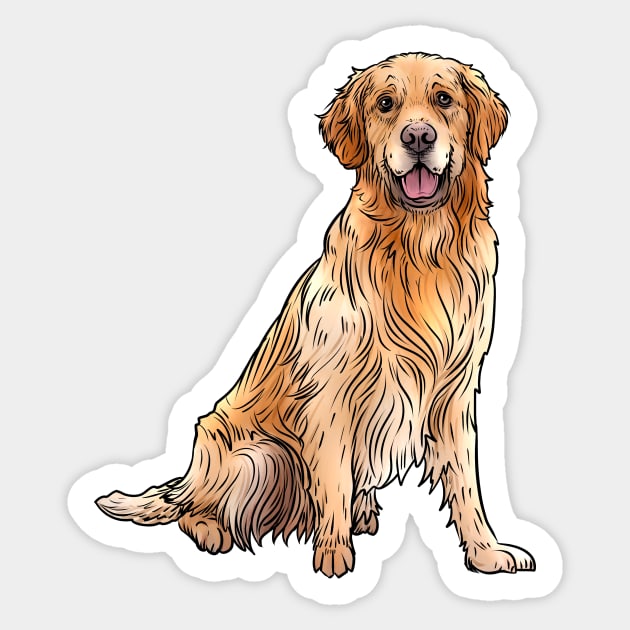 Golden Retriever Dog Sticker by whyitsme